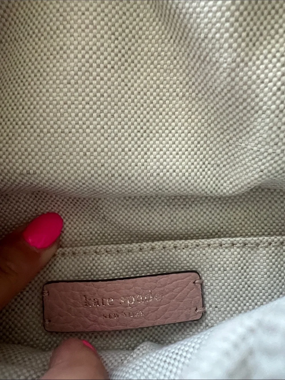 NWOT Kate Spade Pink Pebbled Leather Drawstring Bucket Crossbody